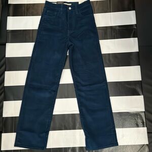 WOMENS PREMIUM BLUE RIBCAGE STRAIGHT CORDUROY